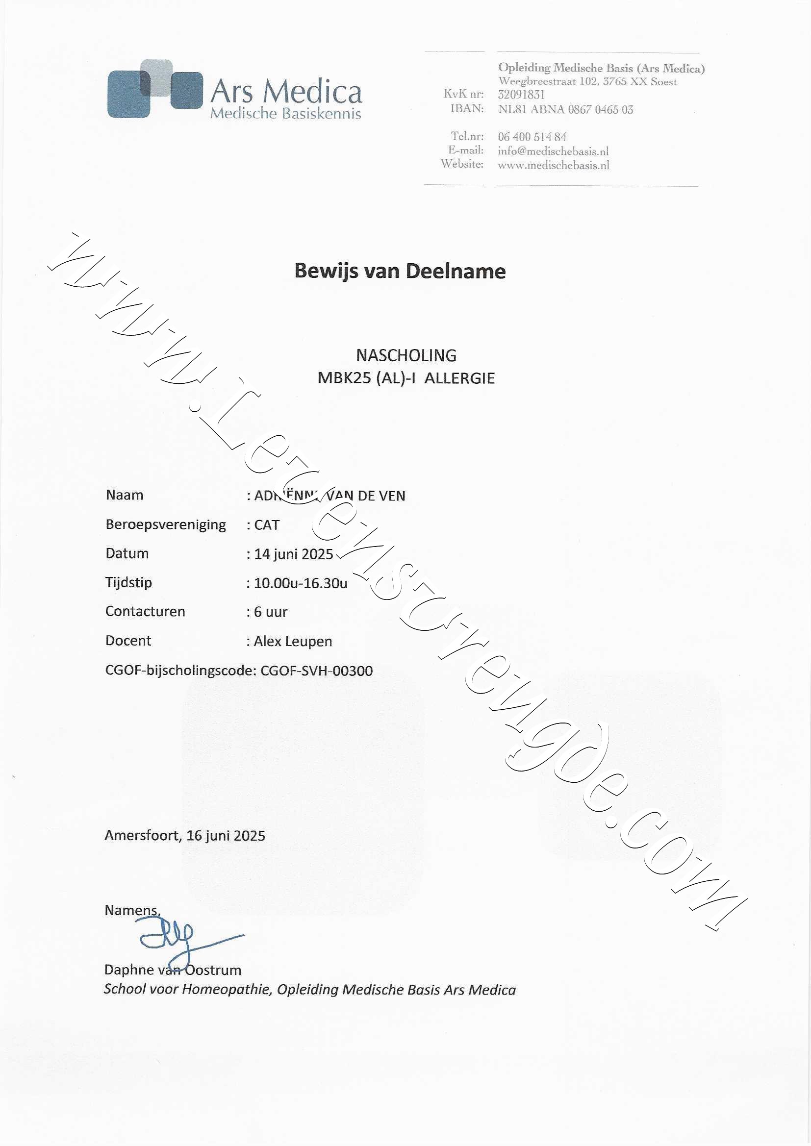 Nascholing - Allergie